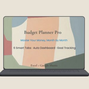 Budget Planner Pro — Personal Finance Spreadsheet Template for Excel & Google Sheets
