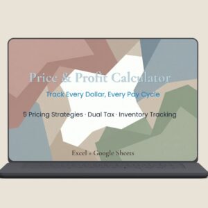 Price & Profit Calculator for Small Business — 5 Pricing Strategies, Dual Tax Support & Auto Dashboard | Excel + Google Sheets