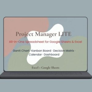 Project Management Spreadsheet Excel | Task Tracker Gantt Chart Kanban Board | Eisenhower Matrix Dashboard Calendar | Team Planner Template