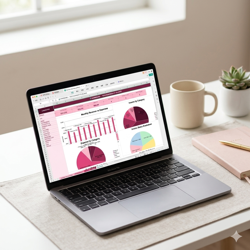 Small Business CRM Dashboard Spreadsheet | Client Tracker Invoice Bookkeeping Template | Google Sheets Excel - Image 6