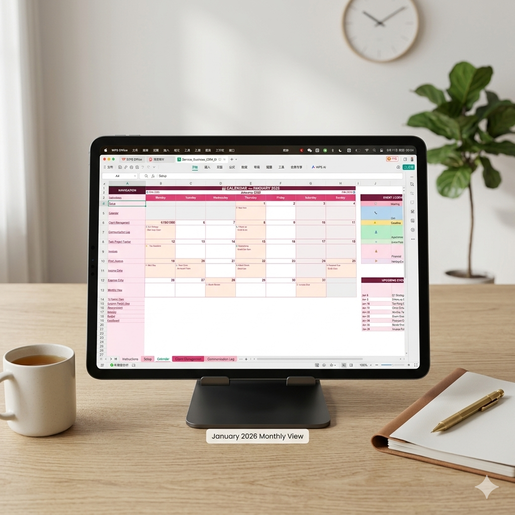 Small Business CRM Dashboard Spreadsheet | Client Tracker Invoice Bookkeeping Template | Google Sheets Excel - Image 3