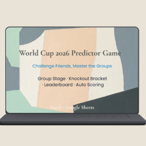 World Cup 2026 Predictor Game — Automated Excel Spreadsheet for Office Pools
